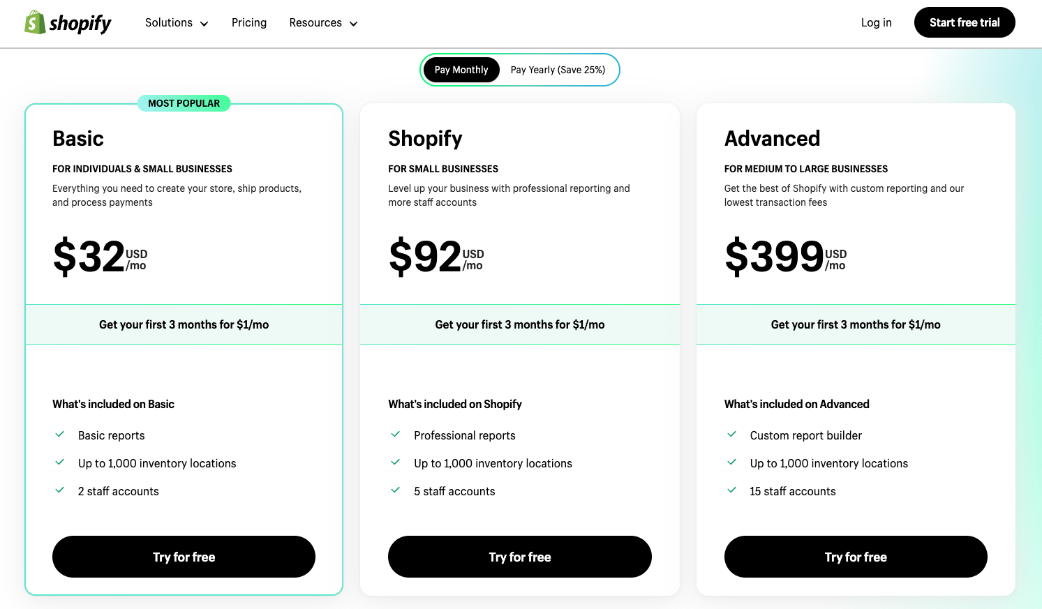 Choose a Shopify pricing plan