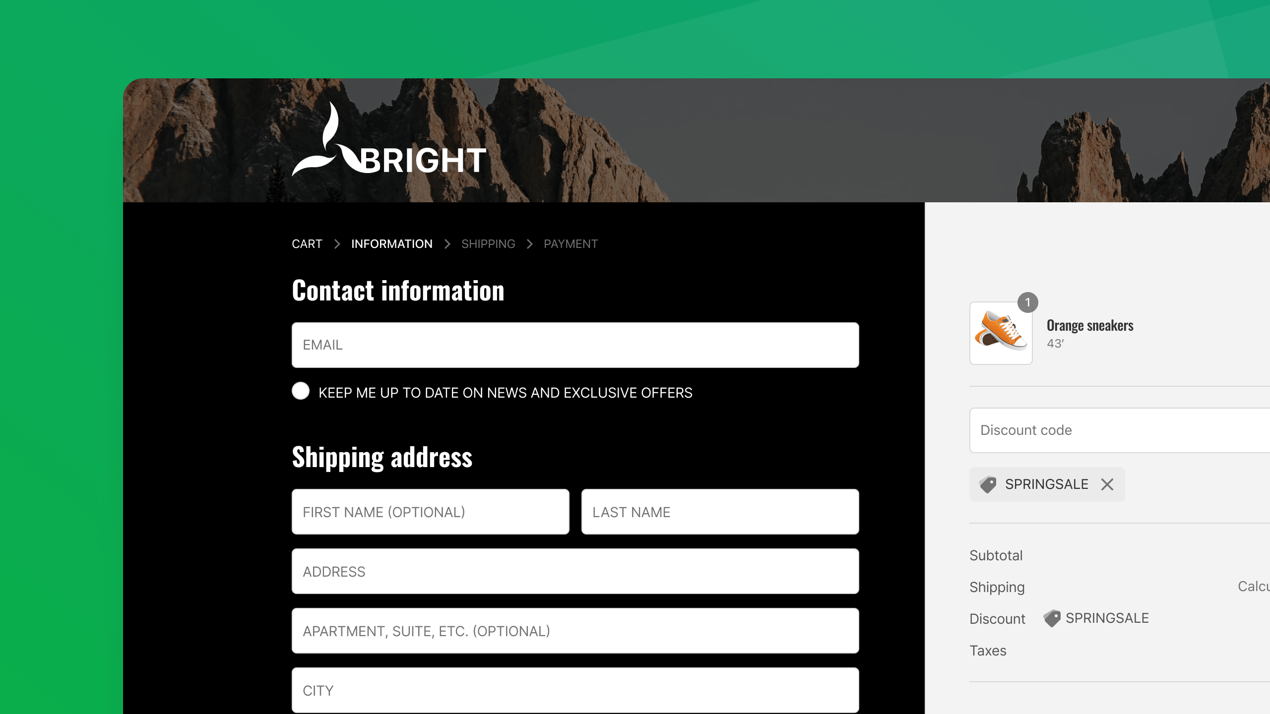 Shopify checkout ui branding