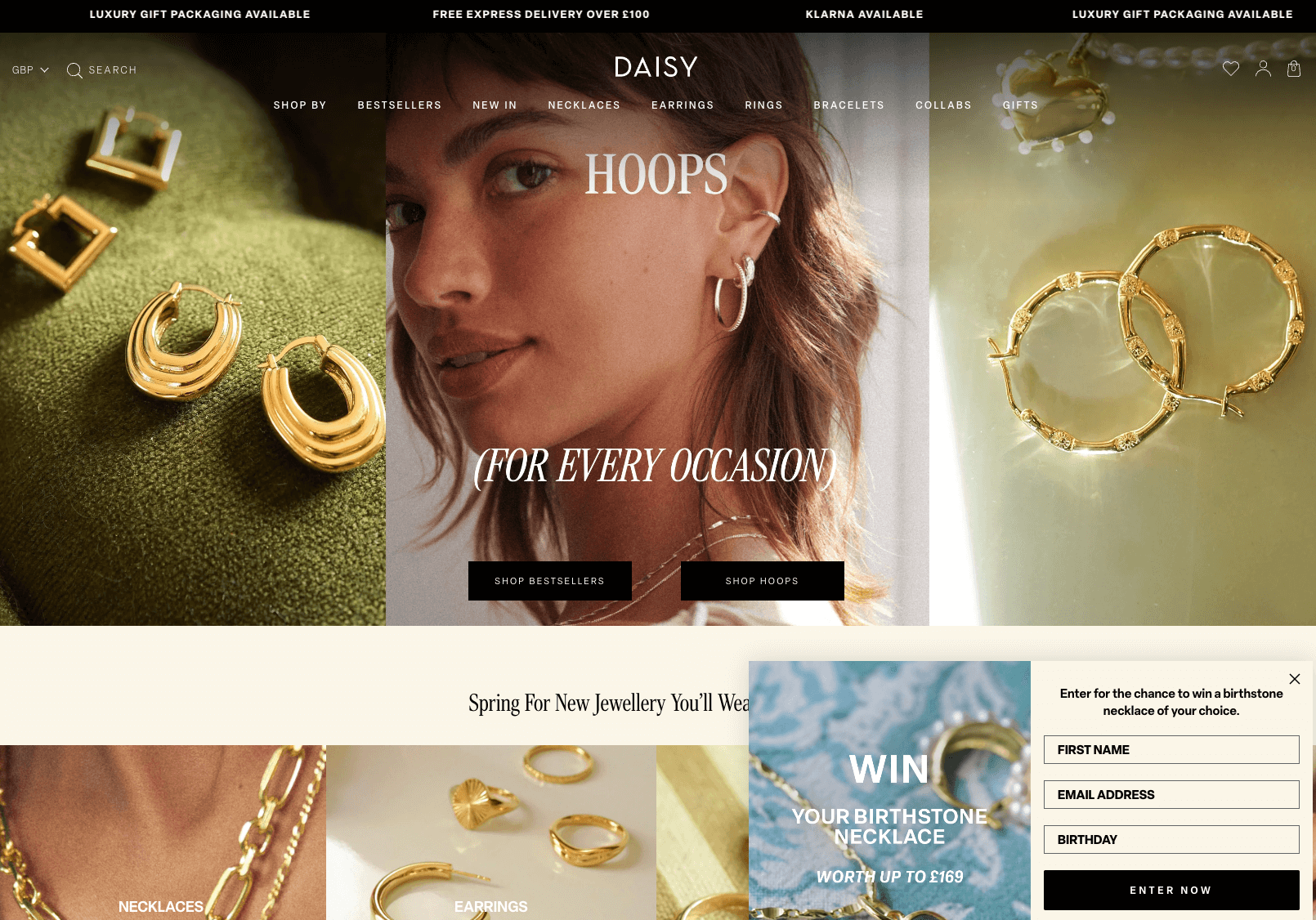 Daisy Jewellery Shopify store