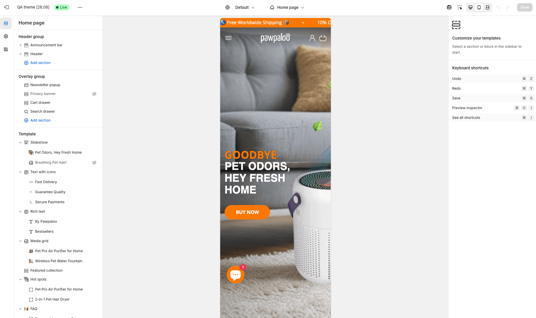Comparison of Shopify store layout on desktop and mobile for troubleshooting responsiveness.