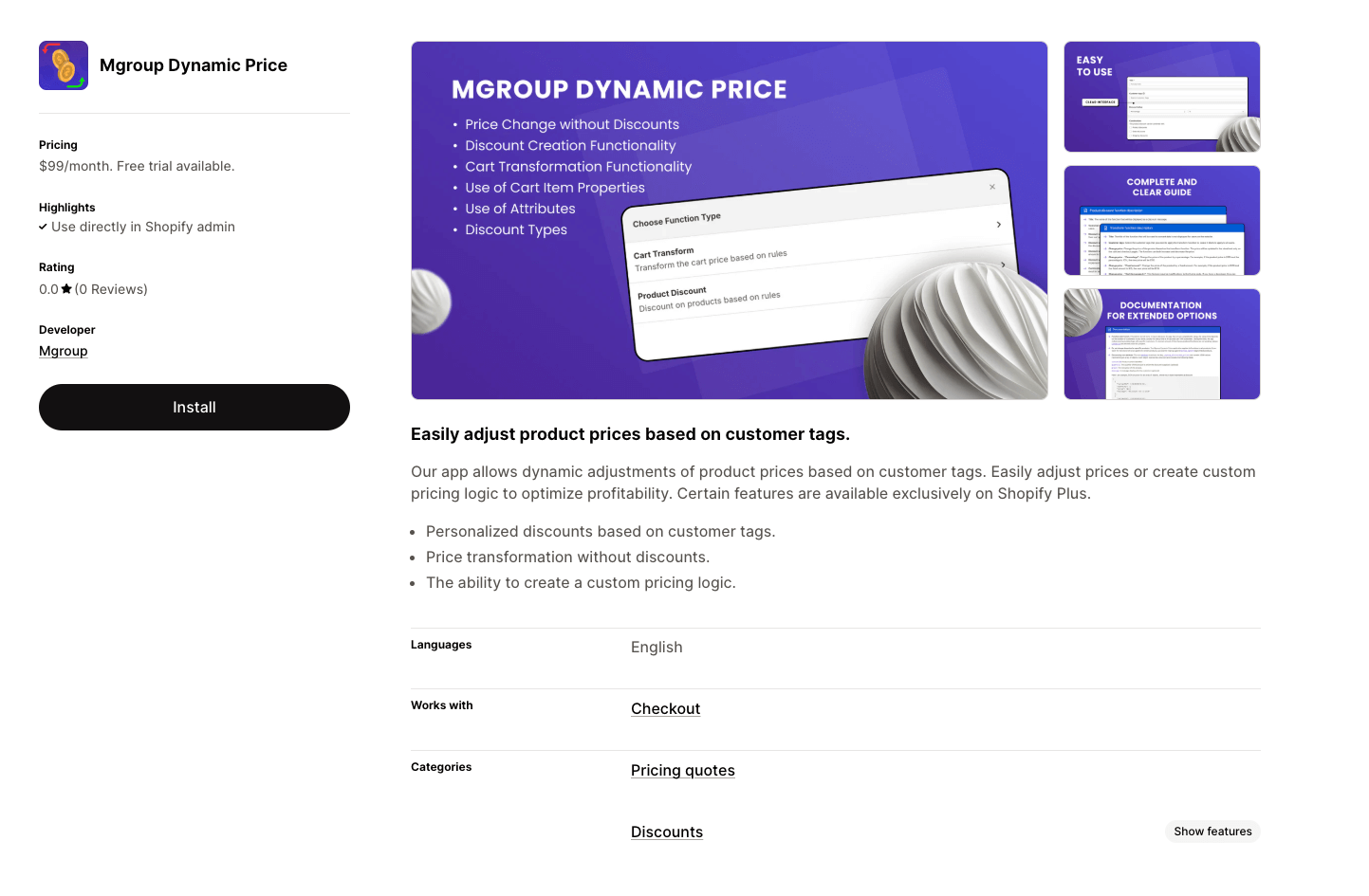 MGroup Dynamic Pricing