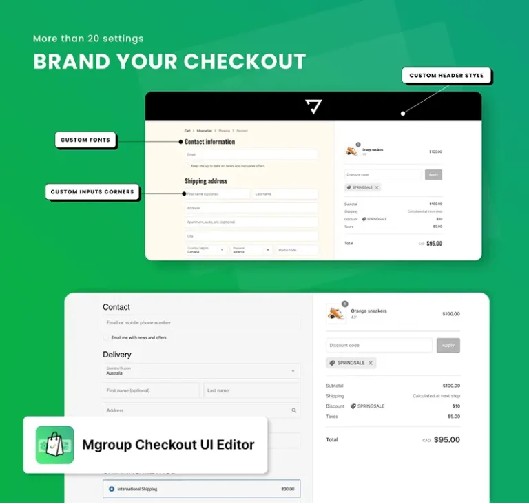 Mgroup Checkout UI Editor