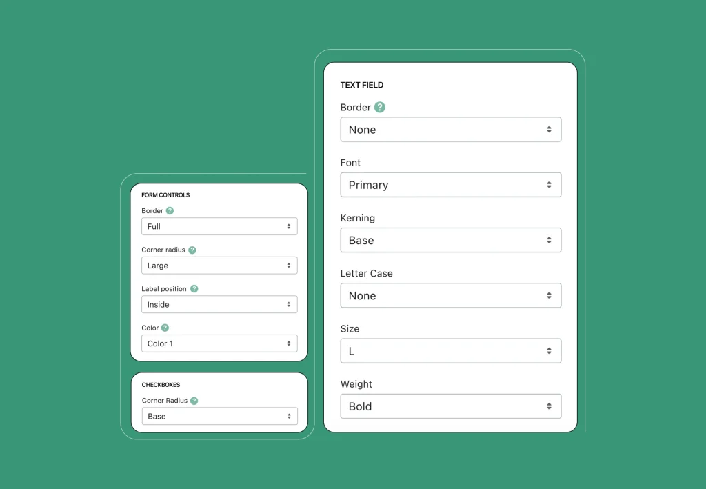 Shopify checkout customization settings for fonts and styles