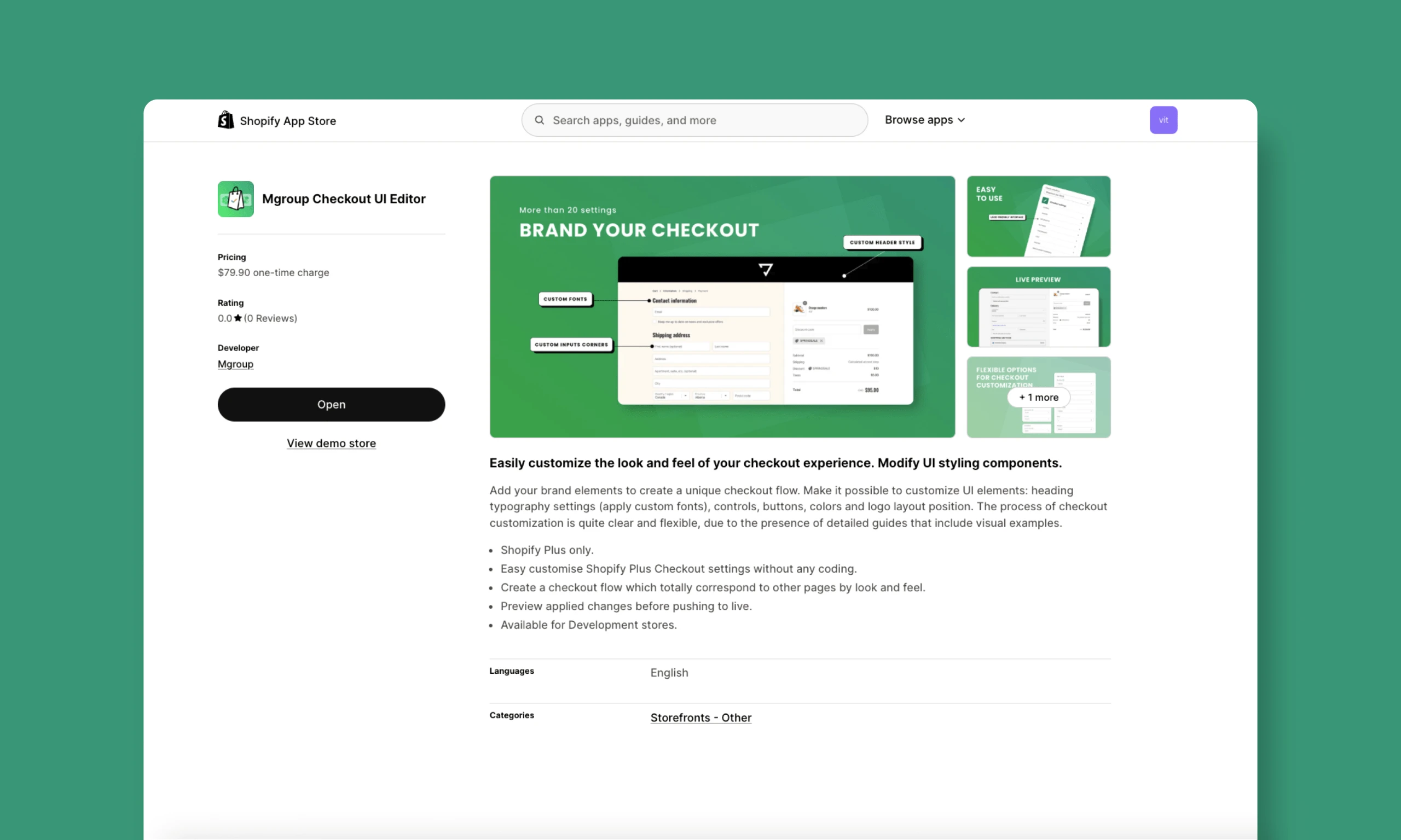 Checkout 5 1 scaled - Mgroup Checkout UI Editor - Shopify App Mgroup Checkout UI Editor visual checkout branding tool