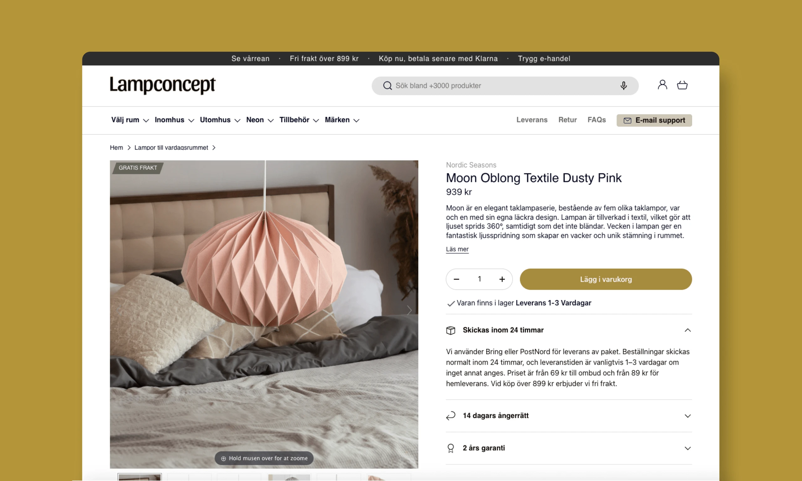 Lampconcept custom Shopify theme with visual storytelling