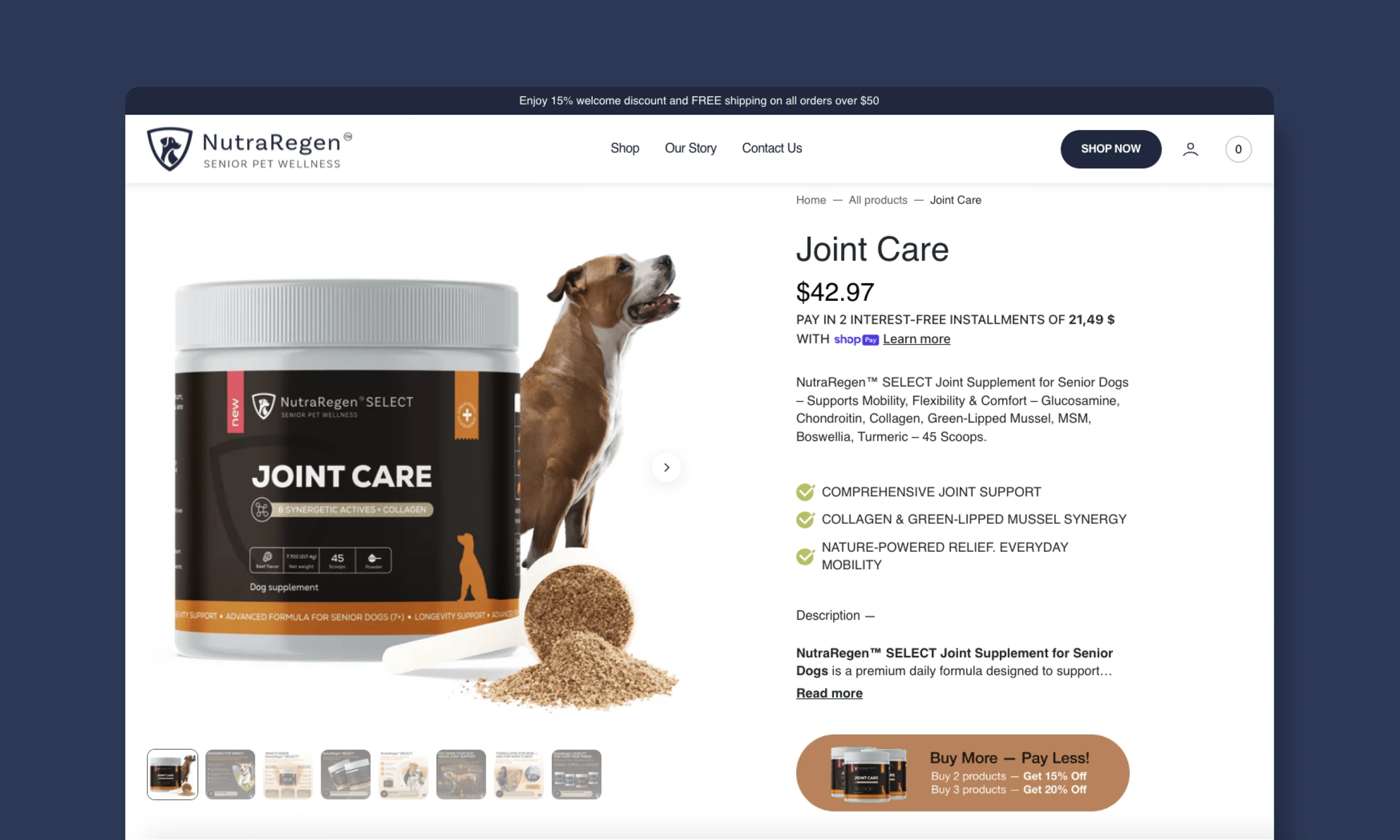 Nutragen 5 scaled - NutraRegen - Shopify Pet Supplements Store A Shopify storefront built around trust, education, and long-term wellness