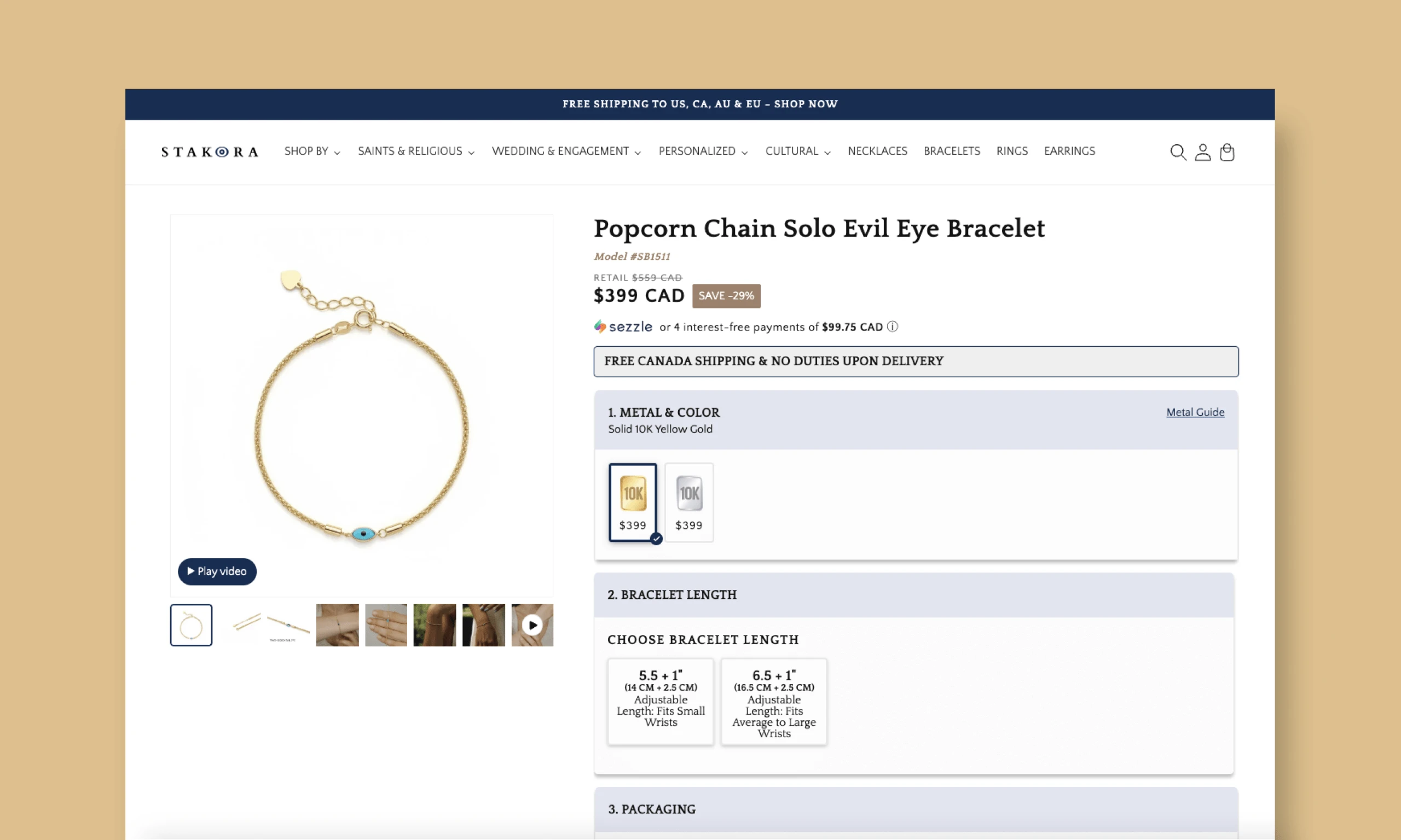 A scalable Shopify storefront built around Stakora's collections and craftsmanship