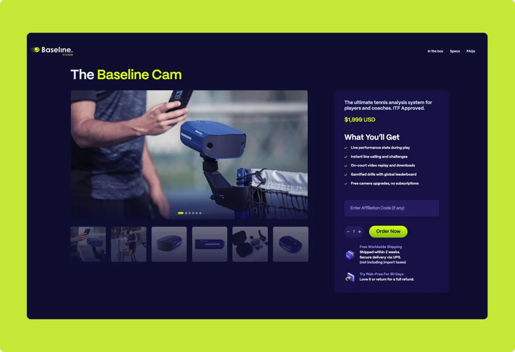 Baseline Vision B2B Shopify Plus Store